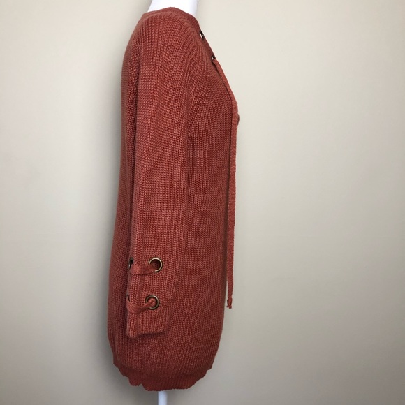 Miracle U.S.A Lace up Sweater - Picture 2 of 7